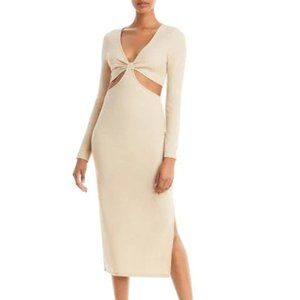 Fore Ribbed Knit Cut Out Dress